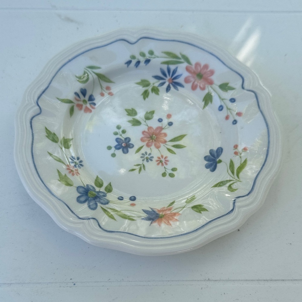 Vintage 70s Floral Patterned Sears Country French Ironstone Plate
